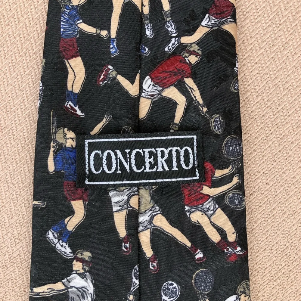 Concerto Vintage Made in USA Mens  Black Tie‎ Tennis Players